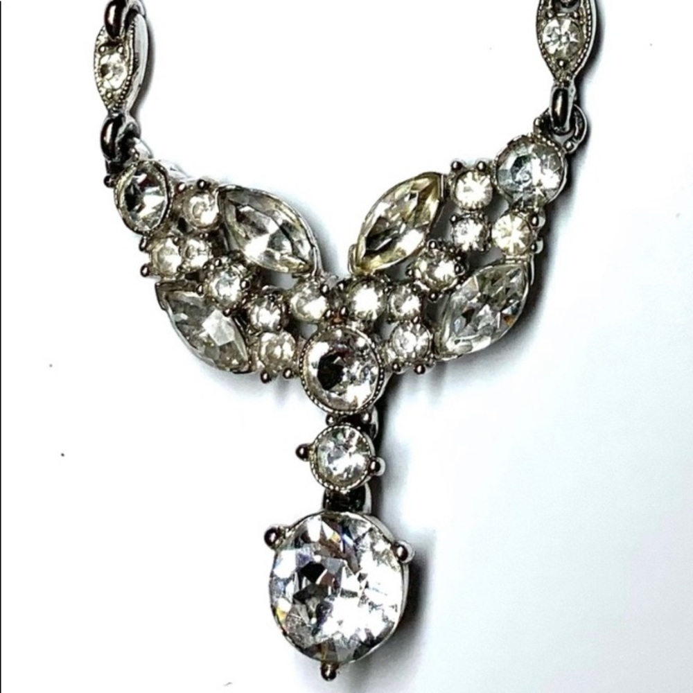 BOGOFF  Rhinestone  Rhodium Plated Choker Necklace